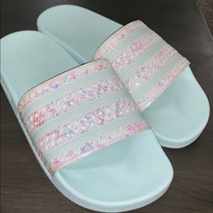 adidas slides mint